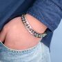 Chunky Stainless Steel Men's Curb Bracelet, thumbnail 1 of 6