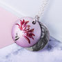 May Birth Flower Lily Photo Locket Gift Necklace, thumbnail 1 of 5