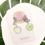 Transparent Light Green Silver Leaf Statement Earrings, thumbnail 2 of 12