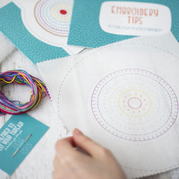 Rainbow Sampler Embroidery Kit, 3 of 8