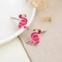 Sterling Silver Flamingo Stud Earrings, thumbnail 1 of 5
