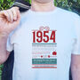 70th Birthday Gift T Shirt Of The Year 1954, thumbnail 3 of 11