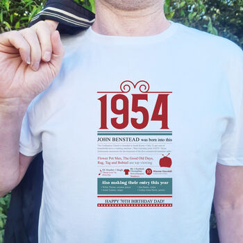 70th Birthday Gift T Shirt Of The Year 1954, 3 of 11