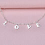 Dainty Silver Love Charm Bracelet, thumbnail 2 of 6
