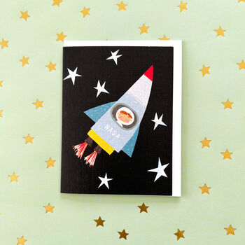 Mini Spaceman Greetings Card, 4 of 5