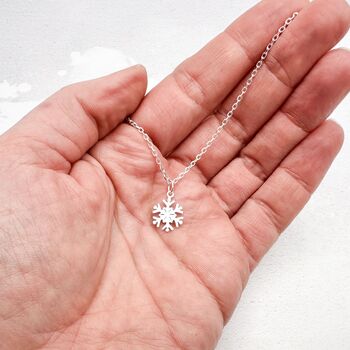 Ms Snowflake Necklace Sterling Silver, 2 of 6