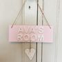 Personalised Room Sign Name Plaque With Floral Heart, thumbnail 1 of 2