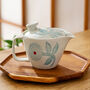 Hasami Ware Teapot Teacup Set Dahlia And Fruit, thumbnail 3 of 10