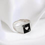 Personalised Sterling Silver Playing Card Signet Ring, thumbnail 3 of 8
