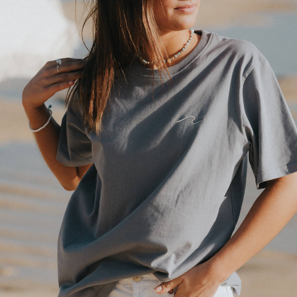 Wave Embroidered T Shirt By Pineapple Island | notonthehighstreet.com