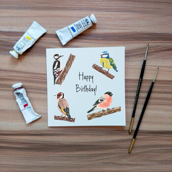 Personalised Garden Birds Birthday Card, 4 of 8