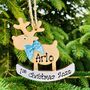 Baby's First Christmas Rocking Reindeer Tree Decoration, thumbnail 4 of 8