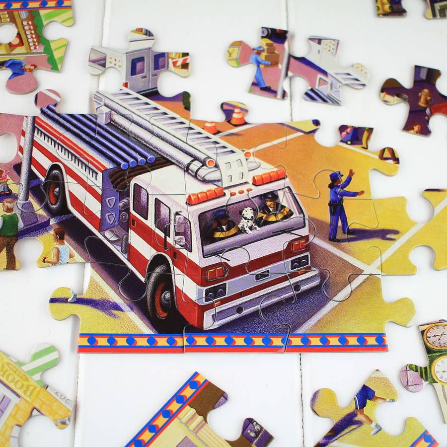 Fire Truck 42 Piece Jigsaw Puzzle By Nest ...