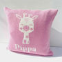 Personalised Knitted Giraffe Cushion, thumbnail 3 of 12