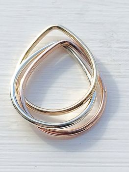 Solid 9ct Gold Trinity Ring, 4 of 6