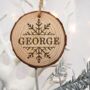 Personalised Natural Pine Wood Christmas Decoration, thumbnail 2 of 12