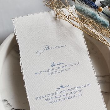 Deckle Edge Wedding Menu, 2 of 11