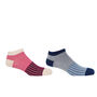 Oxford Stripe Blue/Burgundy Men's Trainer Socks Bundle, thumbnail 1 of 7