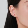 Sterling Silver Cute Mushroom Stud Earrings, thumbnail 2 of 12