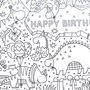Happy Birthday Dinosaur Giant Colour In Activity Poster, thumbnail 4 of 8