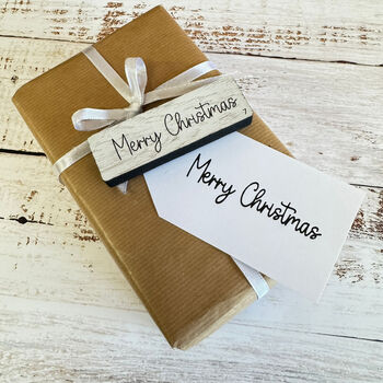 Merry Christmas Rubber Stamp For Crafting, 3 of 4