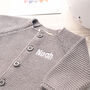 Hound Grey Bobble Hat And Cardigan Baby Gift Set, thumbnail 3 of 10