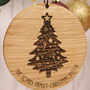 Personalised Wooden Tree Christmas Decoration, thumbnail 2 of 3