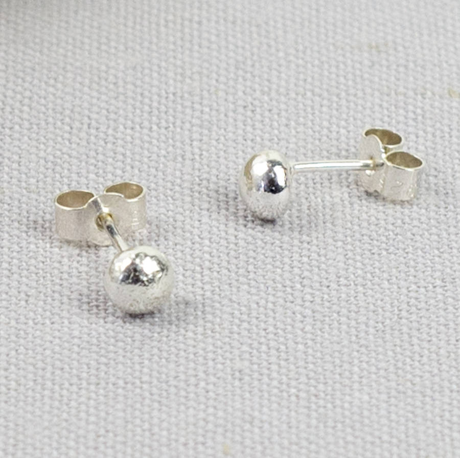 recycled silver stud earrings by tanya garfield jewellery ...