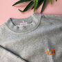 Embroidered 'Initial' Unisex Sweatshirt, thumbnail 4 of 9