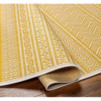 Indoor And Outdoor Boho Saffron Beige Rug, 3 of 9