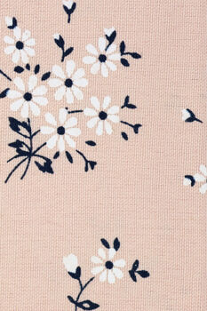 Wedding Handmade 100% Cotton Floral Print Tie In Peach, 3 of 5