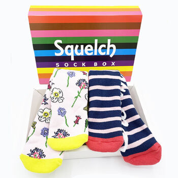 Gift Set Of Two Pairs Of Squelch Adult Socks Dreams, 4 of 4