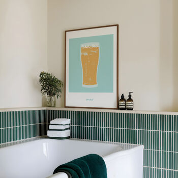 Pint Print, Beer Art, Kitchen Print, 4 of 8