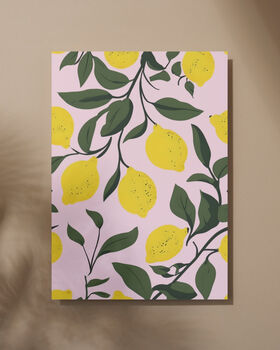 Lemon Art Print, Citrus Prints, Fruit Art, 6 of 7