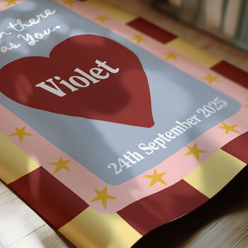 Personalised New Baby Heart Print, 8 of 11