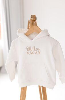 Child's 'Oh Hey Vacay' Embroidered Mini Me Matching Hoodie, 9 of 9