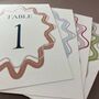 Modern, Fun, Wavy Colourful Table Numbers, thumbnail 6 of 6