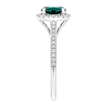 Rosalind Created Emerald And Lab Grown Diamond Ring, 11 of 12