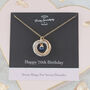 70th Birthday Mixed Metal Necklace With Birthstone, thumbnail 1 of 10