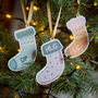 Set Of Three Christmas Stocking Tree Decorations, thumbnail 2 of 6