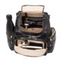 Amber Midi Embossed Black Leather Backpack, thumbnail 2 of 10