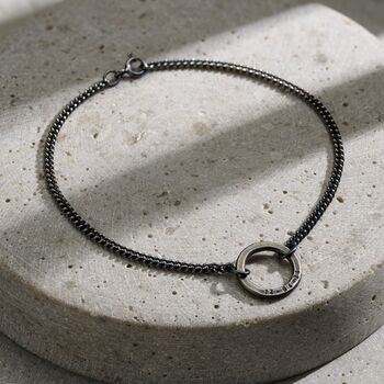 Personalised Men's Interlinking Hoops Bracelet, 4 of 8