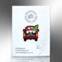 Merry Christmas Truck With Santa Claus And Tree Enamel Pin Badge Brooch, thumbnail 4 of 8