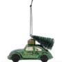 Hanging Glass Vintage Green Car Christmas Tree Decoration, thumbnail 3 of 3