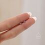 Extra Tiny 2mm Amethyst Purple Cz Stud Earrings, thumbnail 1 of 12