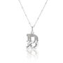 Solid Silver D Initial Necklace With Mother Of Pearl, thumbnail 1 of 6