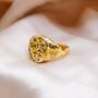 Snake Signet Ring Gold Plated, thumbnail 1 of 5