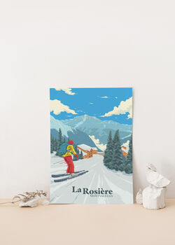 La Rosière Ski Resort France Travel Poster Art Print, 2 of 8