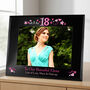 18th Birthday Black Glass Frame 5x7, thumbnail 1 of 3