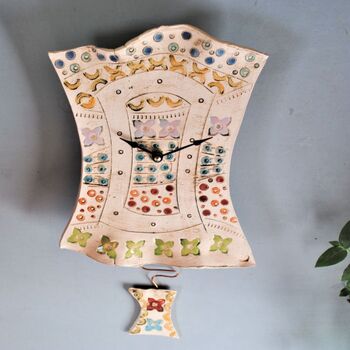 Wall Art Clock Rainbow Colours Happy Clock, 2 of 5